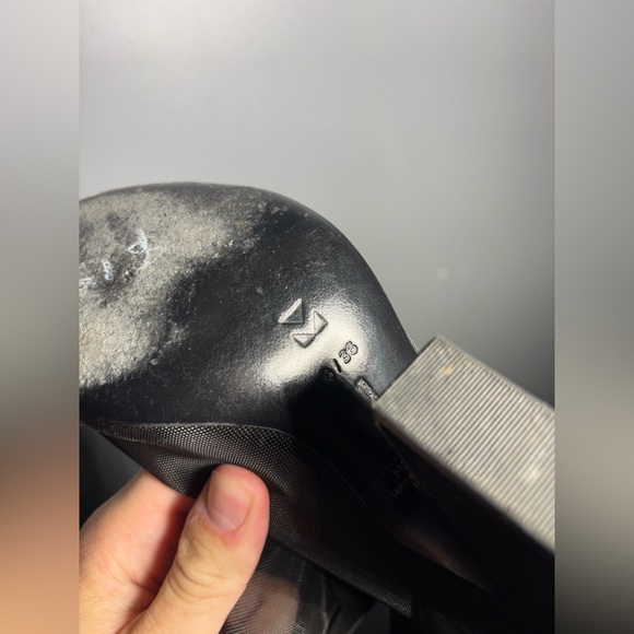 MERCEDES CASTILLO Black Anthea Suede & Mesh Block Heel Size EU 36 US 6 - Picture 7 of 8